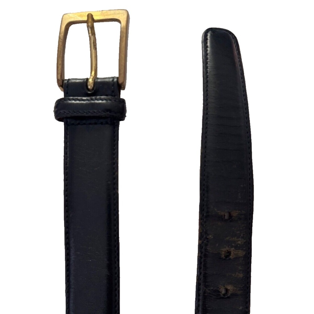 Trafalgar Cortina Men's Sz 36 Black Hand Made Leather Dress Luxury Belt